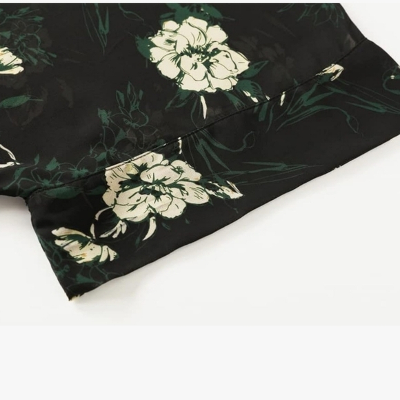 Floral Open Front Plus Size Kimono Beach Cover-up - Picture 5 of 13